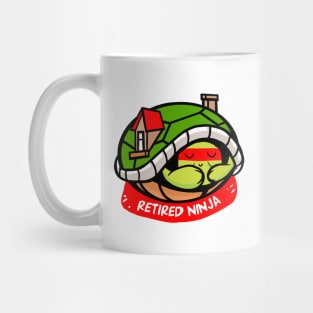 Funny turtle ninja – retired ninja (red) Mug